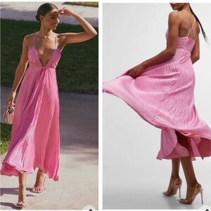 A.L.C. Angelina Pleated Satin Dress
